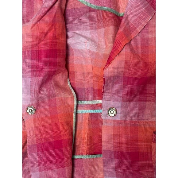 True Meaning Y2K Cropped Blazer Pink Plaid Rhinestone Button Top NWT M 10 Retro - Picture 10 of 10